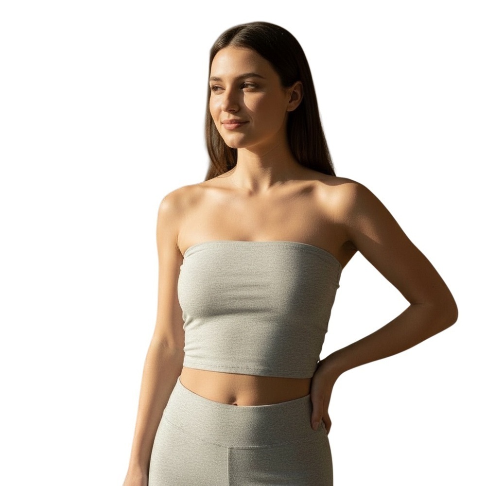 GARAGE S Gray Tube Top Cotton Spandex R $25